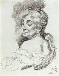 Theo Van Rysselberghe - Portrait of Mme Van Rysselberghe