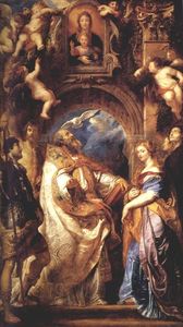 Peter Paul Rubens - Saint Gregory with Saints Domitilla, Maurus, and Papianus
