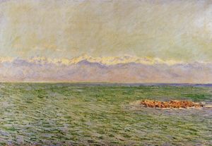 Claude Monet - The Sea and the Alps (also known as The Mediterranean at Antibes)