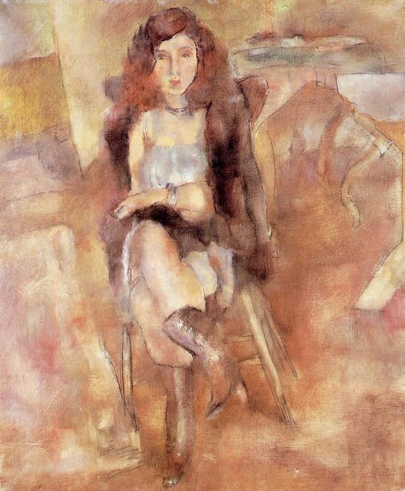 WikiOO.org - Εγκυκλοπαίδεια Καλών Τεχνών - Ζωγραφική, έργα τέχνης Julius Mordecai Pincas - Seated Woman