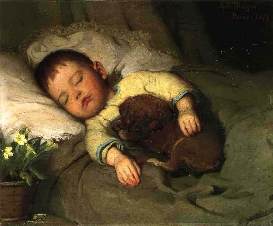 Wikioo.org - The Encyclopedia of Fine Arts - Painting, Artwork by Abbott Handerson Thayer - Sleep