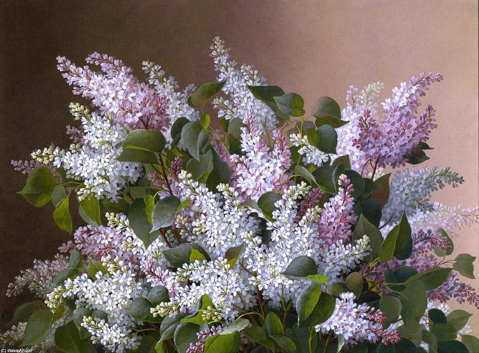 Wikioo.org - The Encyclopedia of Fine Arts - Painting, Artwork by Raoul De Longpre - Spray of Lilacs