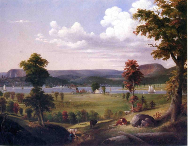Wikioo.org - The Encyclopedia of Fine Arts - Painting, Artwork by George Henry Durrie - Summer Landscape Near New Haven, View from East Haven