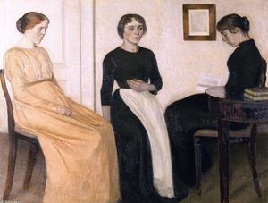 tre giovani donne