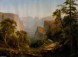 Thomas Hill - View of the Yosemite Valley, in California