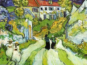 Vincent Van Gogh - Village Street and Steps in Auvers with Figures