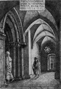 Albrecht Altdorfer - The Entrance Hall of the Regensburg Synagogue