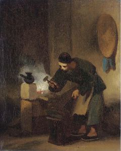 George Chinnery - A Chinese Blacksmith