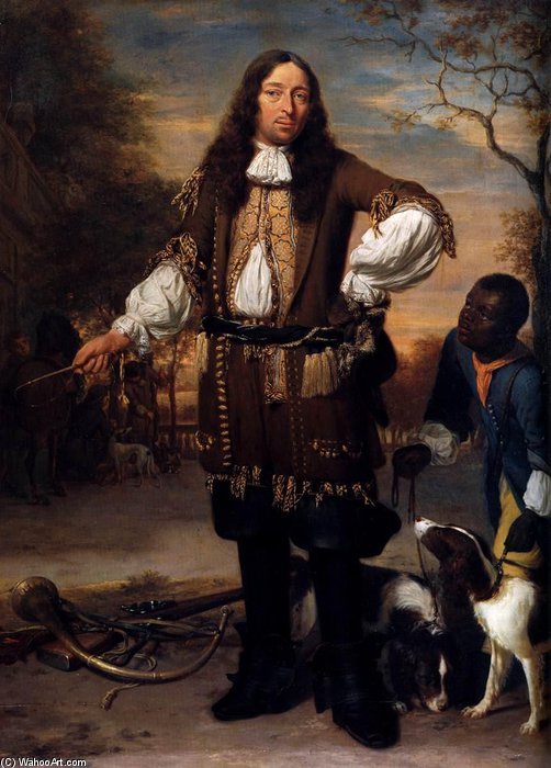 Wikioo.org - The Encyclopedia of Fine Arts - Painting, Artwork by Nicolaas Verkolje - Portrait Of Johan De La Faille