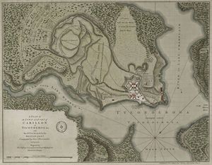 This Is A Period Map Showing The Forces Arrayed At The At (then Known As Fort Carillon)