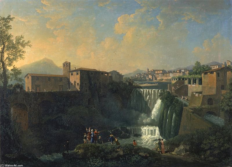 Wikioo.org - The Encyclopedia of Fine Arts - Painting, Artwork by Thomas Patch - A View Of Tivoli