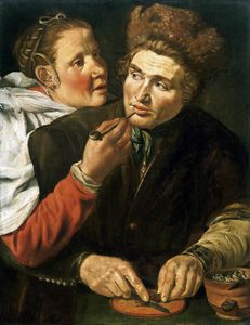 A Man Cutting Tobacco
