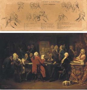 Voltaire Au Cabinet De Lecture Chez Procope; Und Les Figures Principales Du Cabinet - eine Studie