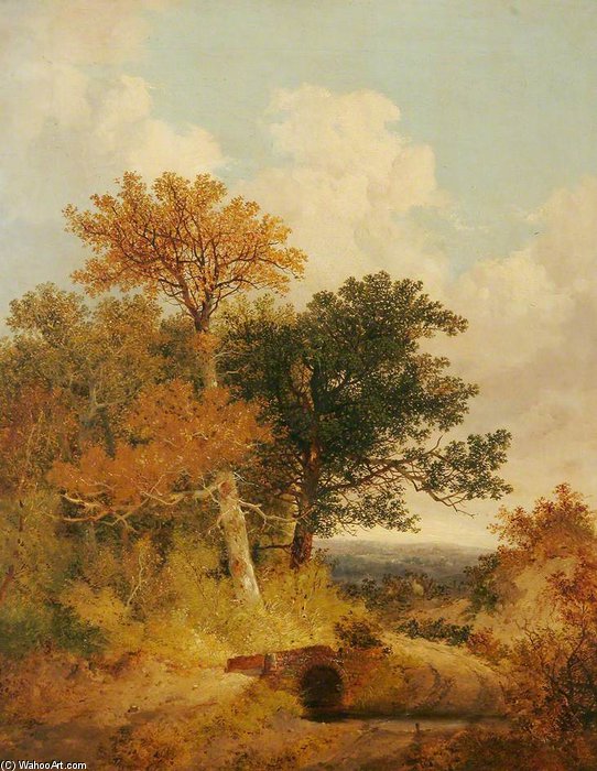 Wikioo.org - The Encyclopedia of Fine Arts - Painting, Artwork by John Berney Ladbrooke - A Bridge