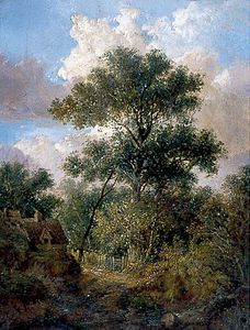 Landscape With A Woodland Path And Cottage