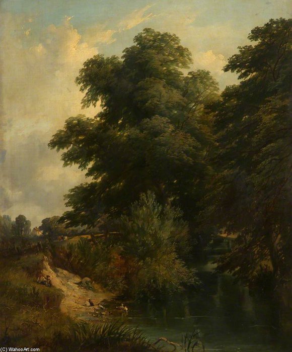 Wikioo.org - The Encyclopedia of Fine Arts - Painting, Artwork by John Berney Ladbrooke - Summer Landscape