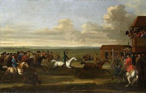 Horse Race At Newmarke