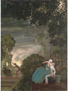 Pierrot And A Lady Konstantin Somov Wikioo Org The Encyclopedia Of Fine Arts