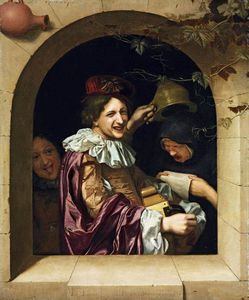Hurdy-gurdy Player With An Old Woman