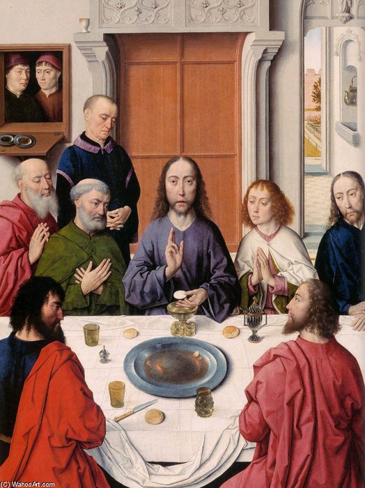 Wikioo.org - The Encyclopedia of Fine Arts - Painting, Artwork by Aelbrecht Bouts - The Last Supper (detail)