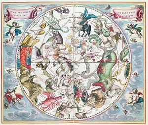 Map Of The Southern Hemisphere, From ''the Celestial Atlas