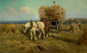 Loading The Harvest Wagon