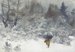 Fox In A Winter Landscape