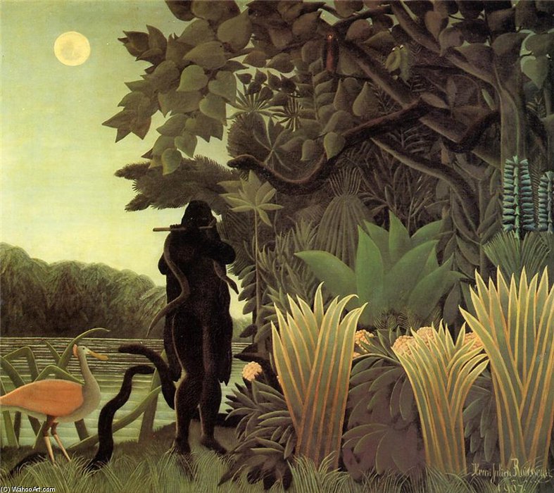 Wikioo.org - The Encyclopedia of Fine Arts - Painting, Artwork by Charles Wilda - Henri Rousseau The Snake Charmer