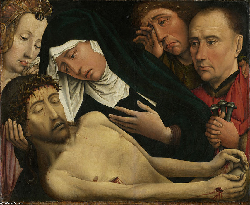 Wikioo.org - The Encyclopedia of Fine Arts - Painting, Artwork by Colijn De Coter (Colyn Van Brusele) - The Lamentation Of Christ