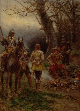 Wikioo.org - The Encyclopedia of Fine Arts - Painting, Artwork by Ernest Crofts - Oliver Cromwell Questioning A Prisoner