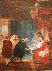Le Cardinal De Richelieu Reçoit Les Premiers Académiciens Qui Lui Présentent Les Statuts De L'académie