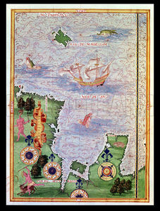 Guillaume Le Testu - Map Of Australia And Magellan Island From -cosmographie Universelle-