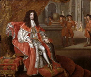 Charles Ii At Court (oil On Canvas