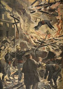 The Death Of Fireman Bailly In Bourges