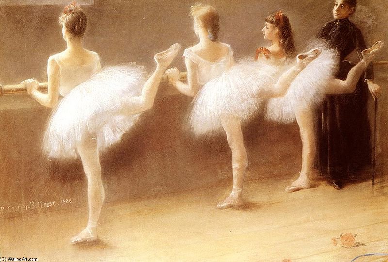 Wikioo.org - The Encyclopedia of Fine Arts - Painting, Artwork by Albert Ernest Carrier Belleuse - At The Barre