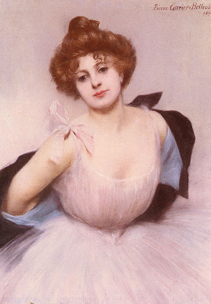 Wikioo.org - The Encyclopedia of Fine Arts - Painting, Artwork by Albert Ernest Carrier Belleuse - Portrait Of A Dancer