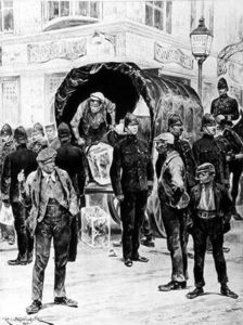 A Gilbertian Strike Scene Outside The Savoy