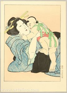 Katsushika Hokusai - Mother And Baby