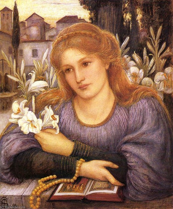 Wikioo.org - The Encyclopedia of Fine Arts - Painting, Artwork by Marie Spartali Stillman - Convent Lily