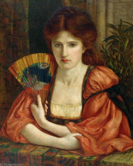 Wikioo.org - The Encyclopedia of Fine Arts - Painting, Artwork by Marie Spartali Stillman - Self Portrait