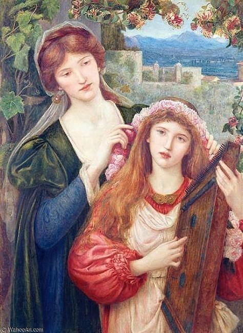 Wikioo.org - The Encyclopedia of Fine Arts - Painting, Artwork by Marie Spartali Stillman - The Childhood Of Saint Cecily