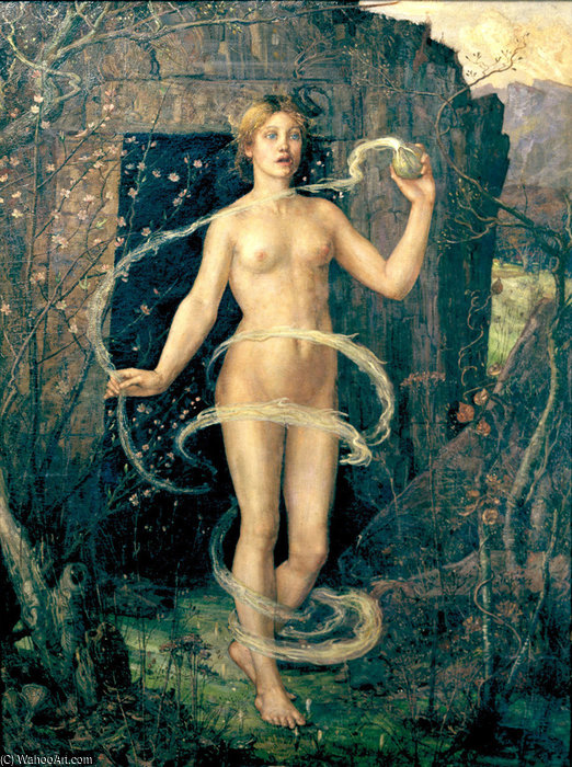 Wikioo.org - The Encyclopedia of Fine Arts - Painting, Artwork by Marie Spartali Stillman - The Spring Witch