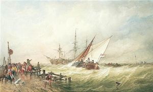 Shipping Off The Dutch Coast After A Storm