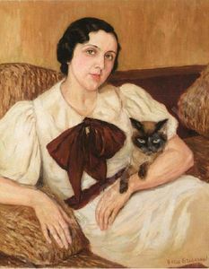 Woman With Cat