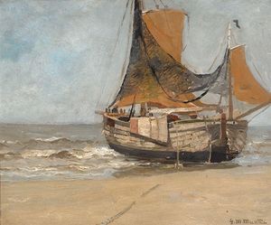 Barge On The Beach