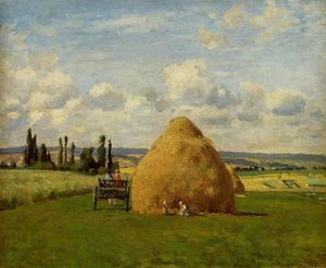 Camille Pissarro - haystack, pontoise.
