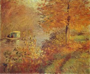 Claude Monet - the studio boat