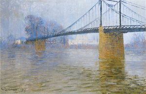 Gustave Loiseau - Suspended bridge at Triel