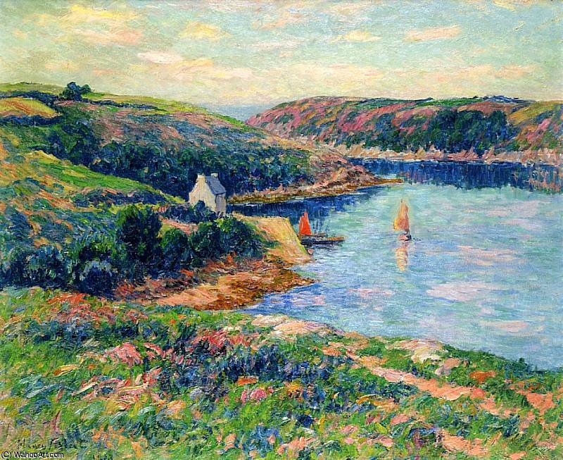 Wikioo.org - The Encyclopedia of Fine Arts - Painting, Artwork by Henri Moret - River in Belon