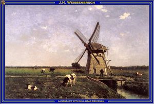 Landscape with mill near Schiedam
